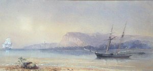 Ships at Anchor by Walter William May