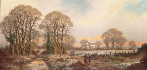 A Rustic Lane at Yuletide