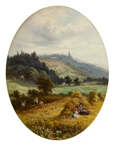 Harvest Time at Earlswood, near Redhill, Surrey by Walter Williams