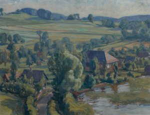 Attersee Landscape near Unterbuchberg by Walther Gamerith