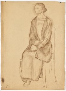 Lady Sitting on Chair by Walther Gamerith