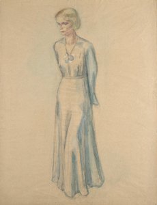 Portrait of a Girl, Full Figure by Walther Gamerith