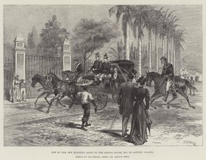 One of the New Ministry Going to the Senate House, Rio de Janeiro, Brazil by Warry