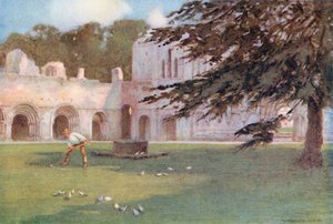 Fountains Abbey: The Cloisters by Warwick (after) Goble