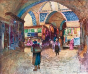 In the Grand Bazaar by Warwick (after) Goble