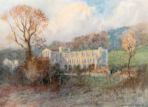 Rievaulx Abbey from the South by Warwick (after) Goble