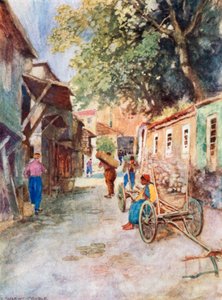 Street Scene, Clay Works by Warwick (after) Goble
