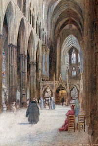 Westminster Abbey: Nave and Choir from the West by Warwick (after) Goble