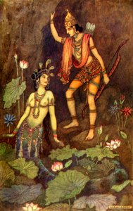 Arjuna and the River Nymph