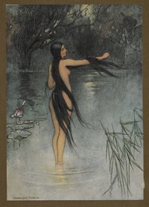 When She Got Out of the Water, What a Change Was Seen in Her!, from Folk-Tales of Bengal by Warwick Goble