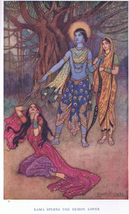Rama Spurns the Demon Lover by Warwick Goble