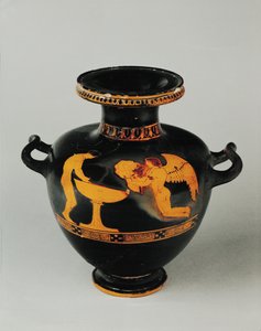 Woman Standing Before a Cup-Shaped Vase by Washing Painter (attr. to)