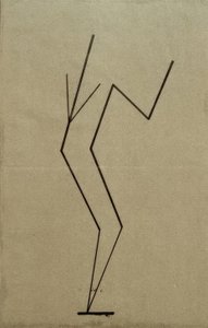 Analytical Drawing after Photos of the Dancing Palucca, Parallel Structure from a Point Below by Wassily Kandinsky