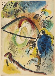 Watercolor IX (With Black Strokes) by Wassily Kandinsky
