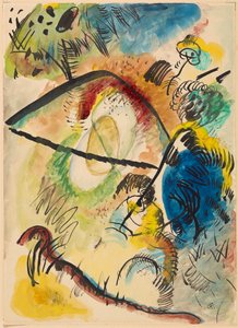 Watercolor IX (With Black Strokes) by Wassily Kandinsky