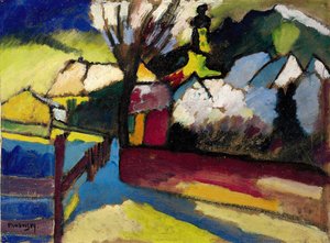 Autumn Landscape with a Tree by Wassily Kandinsky