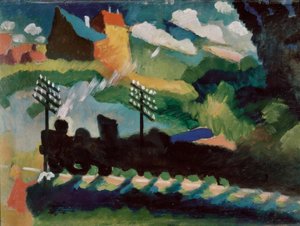 Railway near Murnau by Wassily Kandinsky