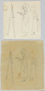 Kandinsky and Münter in Front of the Easel by Wassily Kandinsky