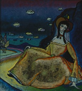 Lady in Gold Dress by Wassily Kandinsky