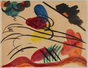 With Three Riders by Wassily Kandinsky