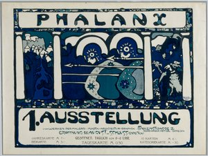 Poster for the First Exhibition of the Phalanx by Wassily Kandinsky