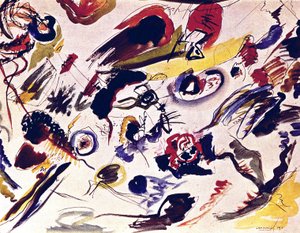 The first abstract watercolor by Wassily Kandinsky