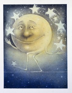 Moon Juggling the Night Stars by Wayne Anderson