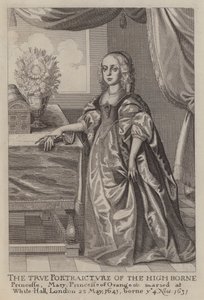 Mary, Princess of Orange by Wenceslaus (after) Hollar