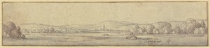 A Danube Landscape by Wenceslaus Hollar