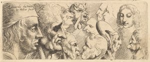 A Variety of Heads by Wenceslaus Hollar