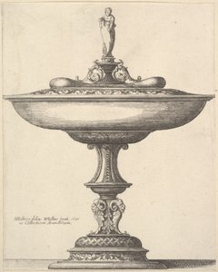 A Wide Cup with Ornamental Stem by Wenceslaus Hollar
