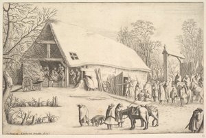 Adoration of the Kings, after Augustin Braun by Wenceslaus Hollar