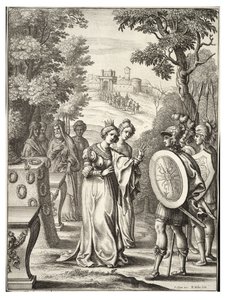 Aeneas Meets Andromache by Wenceslaus Hollar