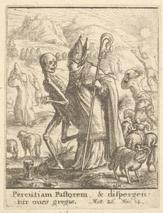 Bishop, from the Dance of Death by Wenceslaus Hollar