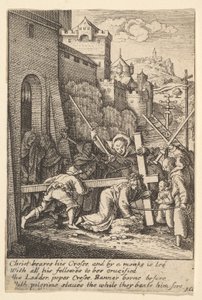 Carrying the Cross by Wenceslaus Hollar