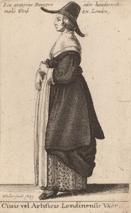Wife of a London Citizen or Artisan, 1643 by Wenceslaus Hollar