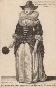 Dni Maioris sive Praetoris Londinensis Vxoris Hab by Wenceslaus Hollar
