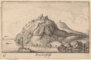 Drachenfels by Wenceslaus Hollar
