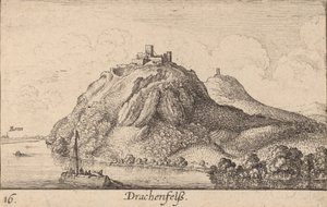 Drachenfels by Wenceslaus Hollar