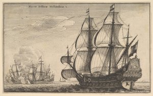 Dutch Warships by Wenceslaus Hollar