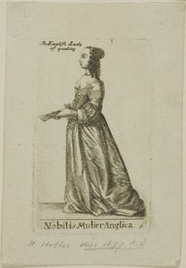 English Noblewoman by Wenceslaus Hollar