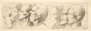Head studies by Wenceslaus Hollar
