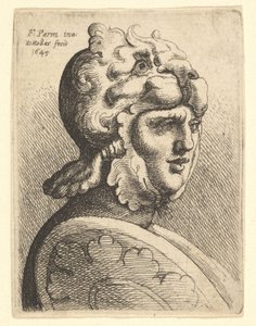 Helmeted Head by Wenceslaus Hollar