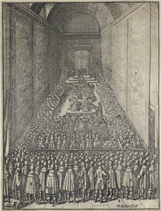 House of Lords, Palace of Westminster in London, c.1650 by Wenceslaus Hollar