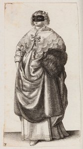 Woman with a Mask and Muff