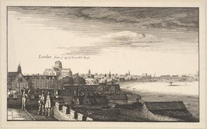 London from Arundel House, copy by Wenceslaus Hollar