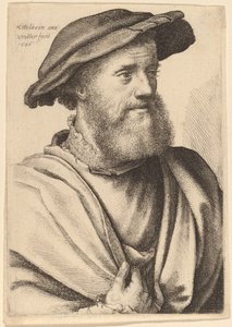 Man with Beard Looking Right by Wenceslaus Hollar