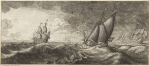 Marine in Storm by Wenceslaus Hollar