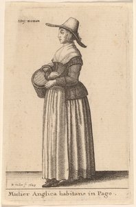 English Woman Living in the Countryside by Wenceslaus Hollar