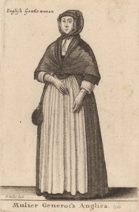 Mulier Generosa Anglica, 1643 by Wenceslaus Hollar